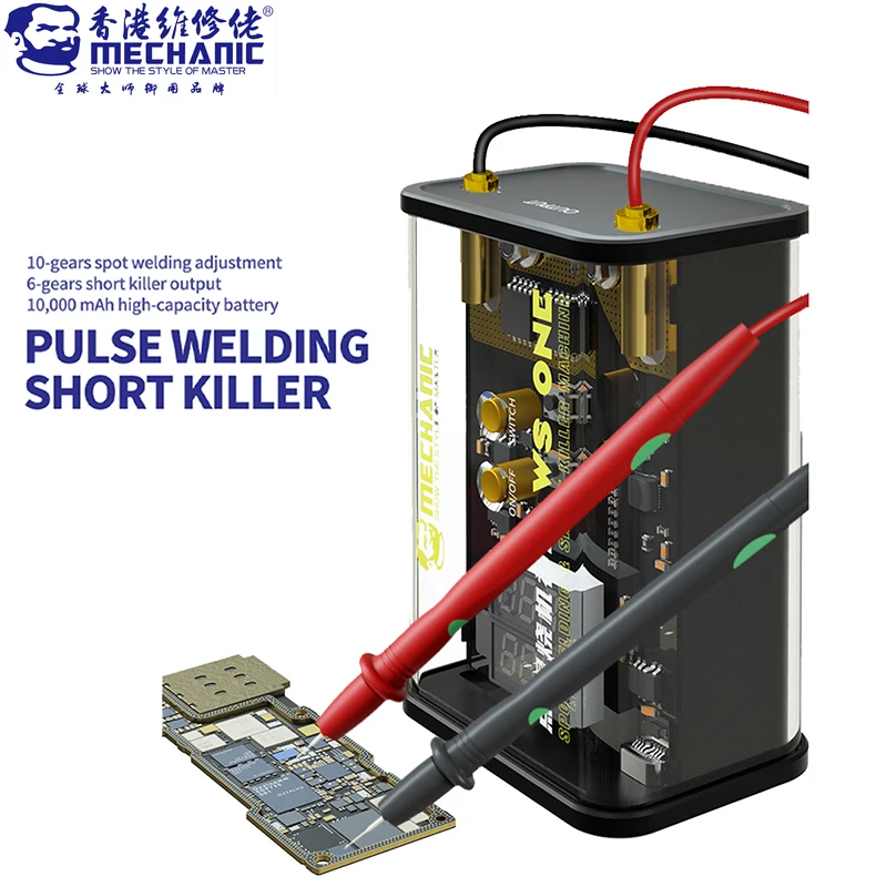 

MECHANIC WS ONE 2 in1 Portable Spot Welder Burn-in Detection Kit Battery Welding and Motherboard Short Circuit Detection Tool