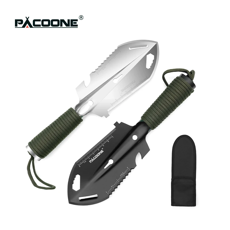 PACOONE Outdoor Multifunction Army Shovel Military Spade Garden Digging Tools Camping Small Hand Shovel Field Survival Tools