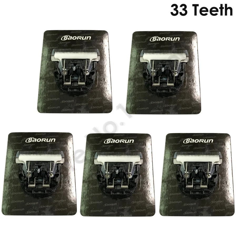 5pcs Brand Baorun Original Ceramic Blade For P2 P3 P6 P7 P9 S1 Pet Clipper Cutter 24 Teeth 33 Teeth Optional