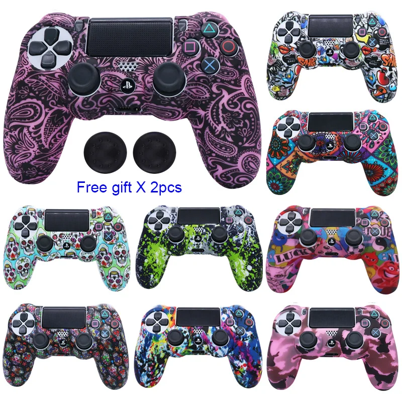 Custodia In Silicone Controle Skin Per Controller Ps4 Per Playstation 4 Dual Shok 4 Slim Pro Accessori Per Videogiochi Gamepad Joystick