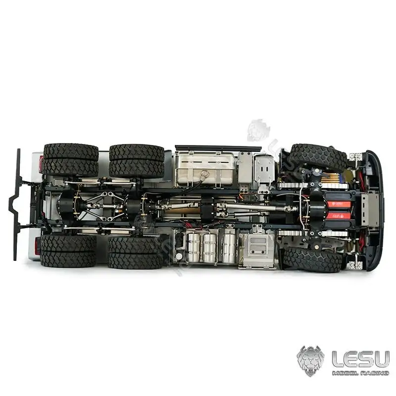 RCLESU 1/14 Truck model VM6X6 three-axle full drive Chinese windmill hopper dump truck model 4
