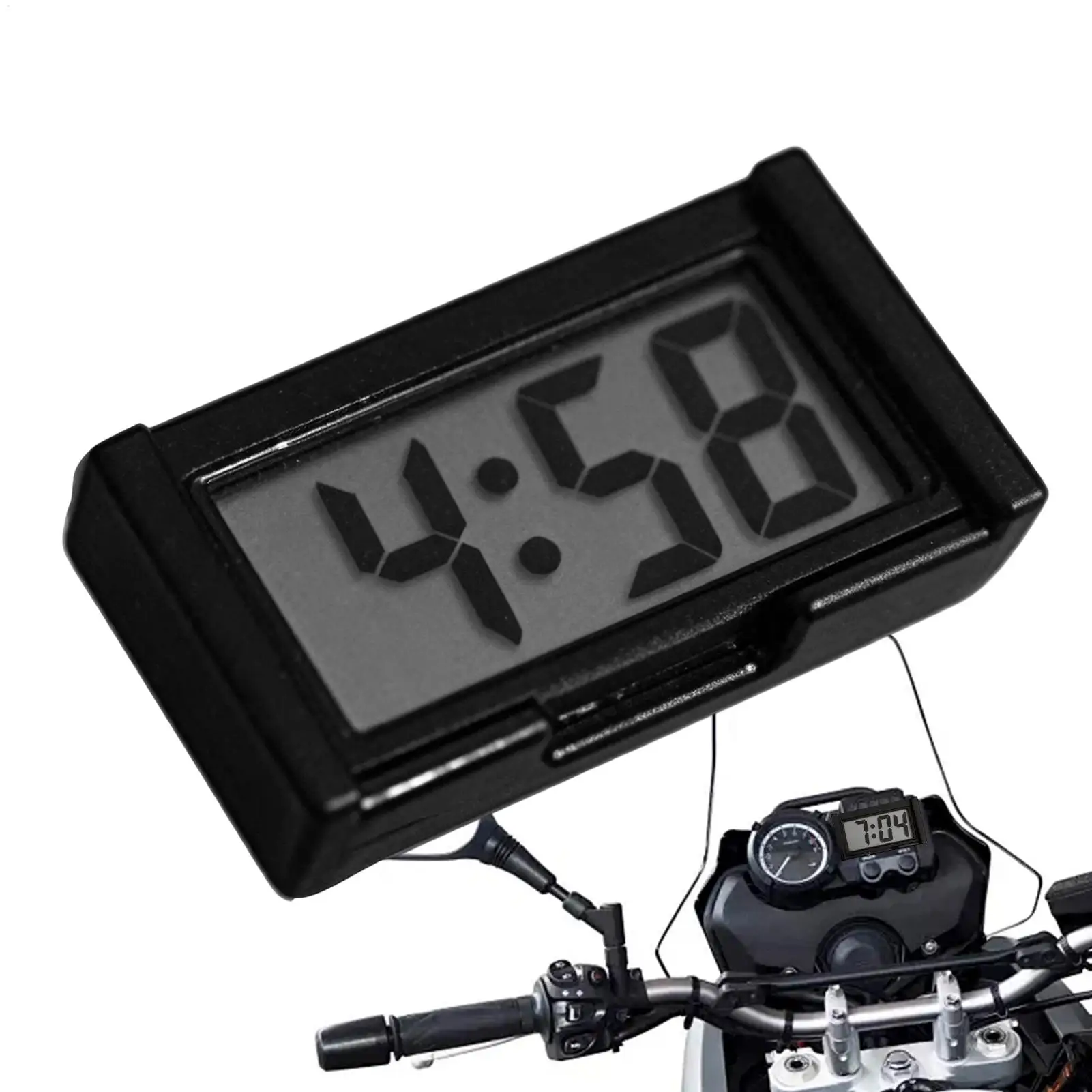 Orologio Digitale LED Adesivo per Cruscotto Auto, Moto, Camion, Barca, Bici, Frigorifero, Aula, Grande Display con Dimmer Automatico