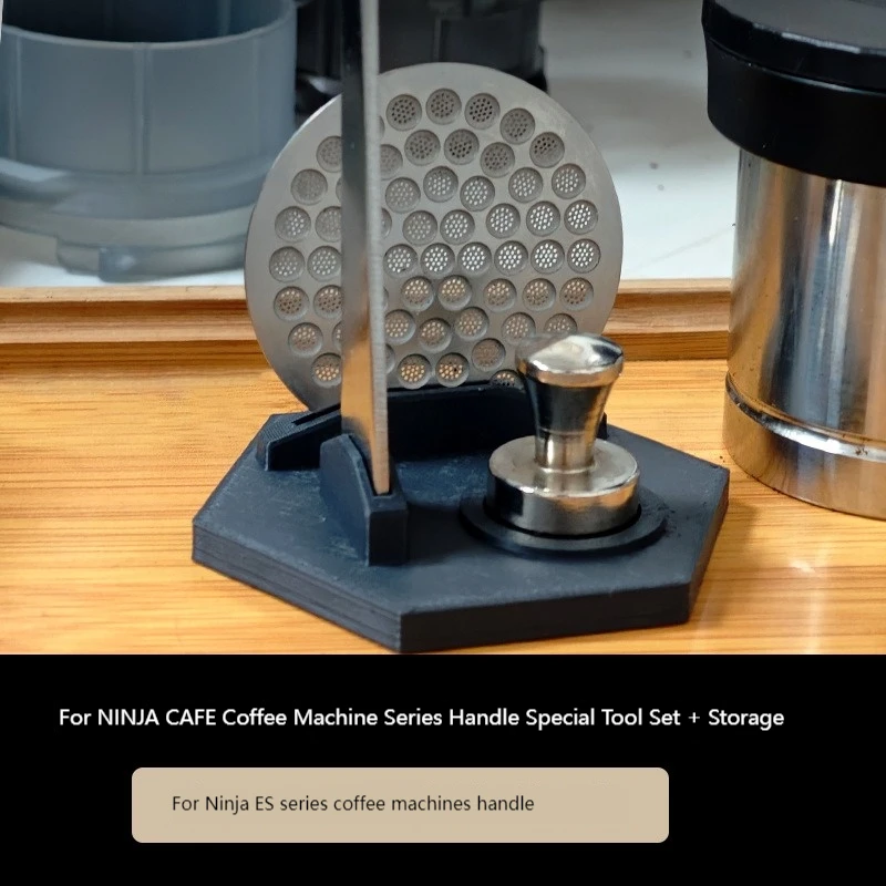 Stainless Steel Coffee Tool Storage Base for Kitchen Countertops