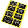 Metal Montessori Puzzle Wire IQ Mind Brain Teaser Puzzles Children Adults Toy Interactive Game Anti-Stress Kids Educational Toys 6