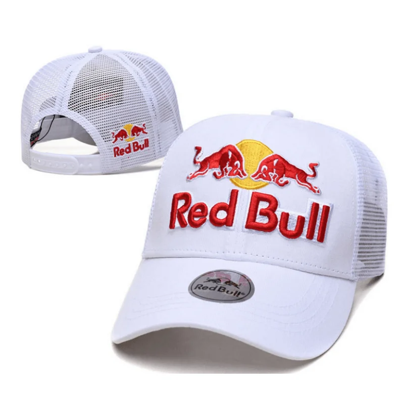 High quality Red Bull baseball cap, men's and women's cycling cap, mesh cap, fashionable embroidery, casual sports duckbill cap 4