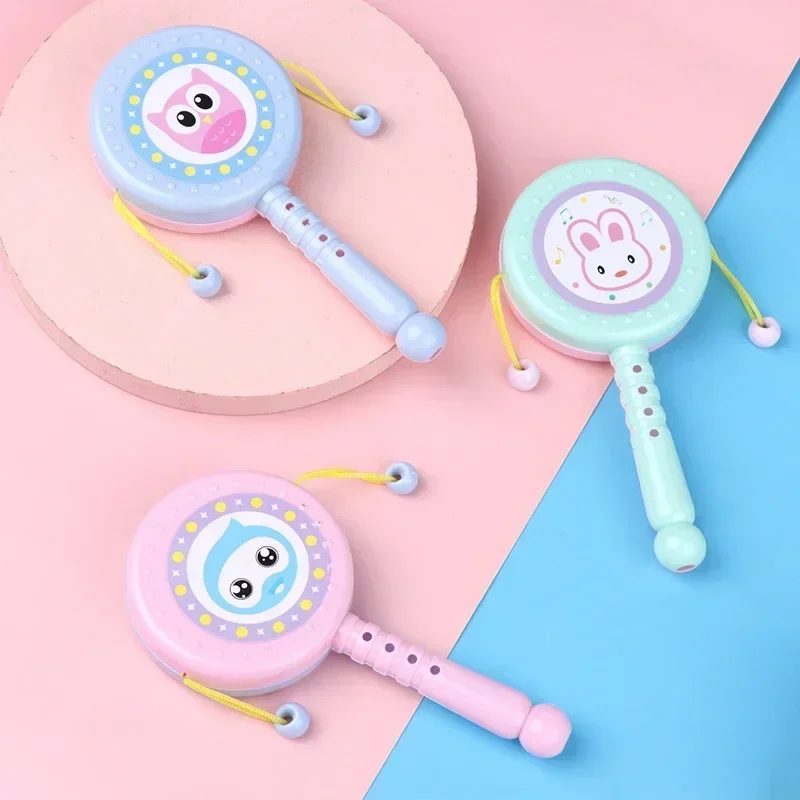 Cartoon Animal Rattle Drum Toy 1PC for Children's Early Education