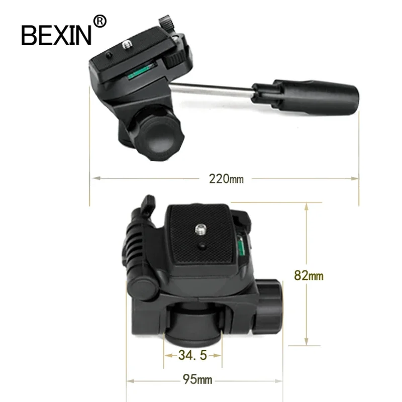 BEXIN Ball head universal three-dimensional fluid handheld video shooting panoramic tripod head for dslr camera monopod tripod