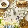 Spring Daisy Flowers Linen Table Runner Dresser Scarf Table Decor Farmhouse Kitchen Dining Table Runners for Wedding Party Decor 5