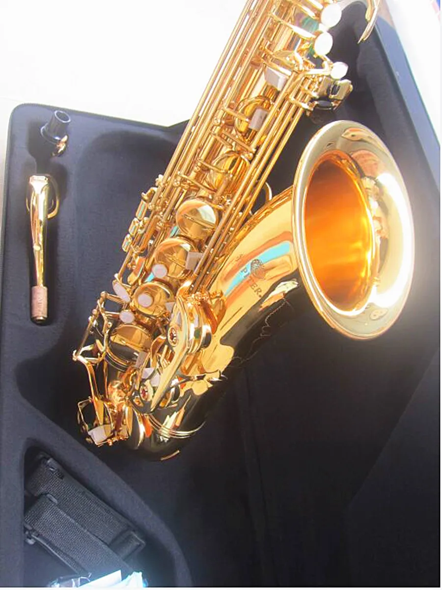 New Brass JUPITER Tenor Saxophone Bb Flat Sax Body Gold Woodwind Instrument Professional saxophone Carry Case
