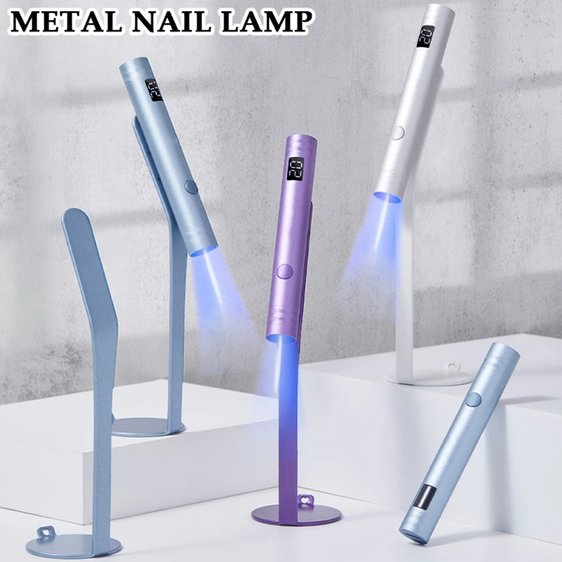 미니 UV LED 네일 드라이어, 휴대용 UV 라이트 램프, 젤 네일 광택제, 360 ° 회전, 마그네틱 거치대, 빠른 건조, 휴대용 램프