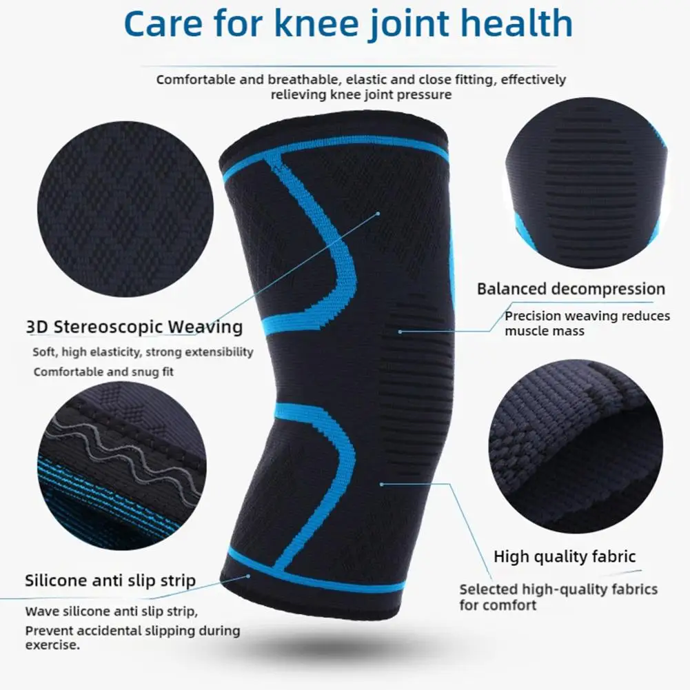 1PCS Fitness Running Cycling Knee Support Braces Elastic Nylon Sport Compression Knee Pad Sleeve Basketball Volleyball