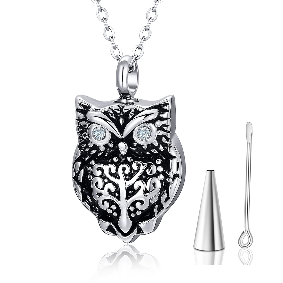 Collana Urna Cineraria Conica In Argento Sterling 925 – Gioiello Memoriale Per Ceneri Cremazione