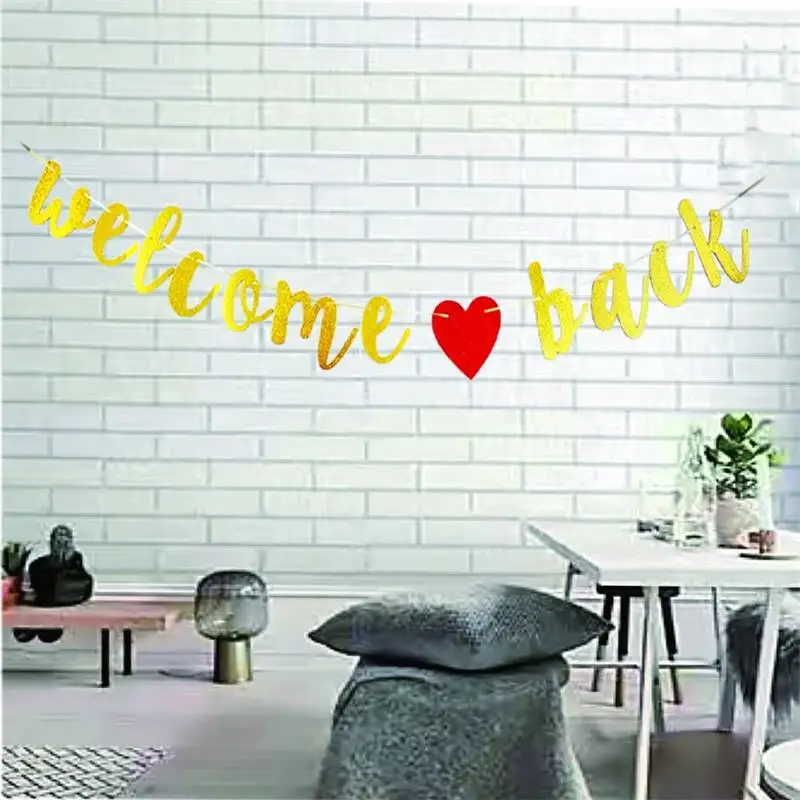 3M Homecoming Party Decoration Ligature Letter Welcome Back Flag Banner Classroom Activities Parties Hanging Bunting Background
