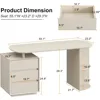 Home Office Desk and Chair Set, Home Office Furniture Sets, Computer Desk with Drawers & Shelves, Ergonomic Office Chair 5