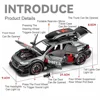 Scale 1:24 Audi RS6 Modified Version Alloy Toy Sports Car Model Doors Opened Music Light Miniature Vehicles for Kids Gifts Toys 2