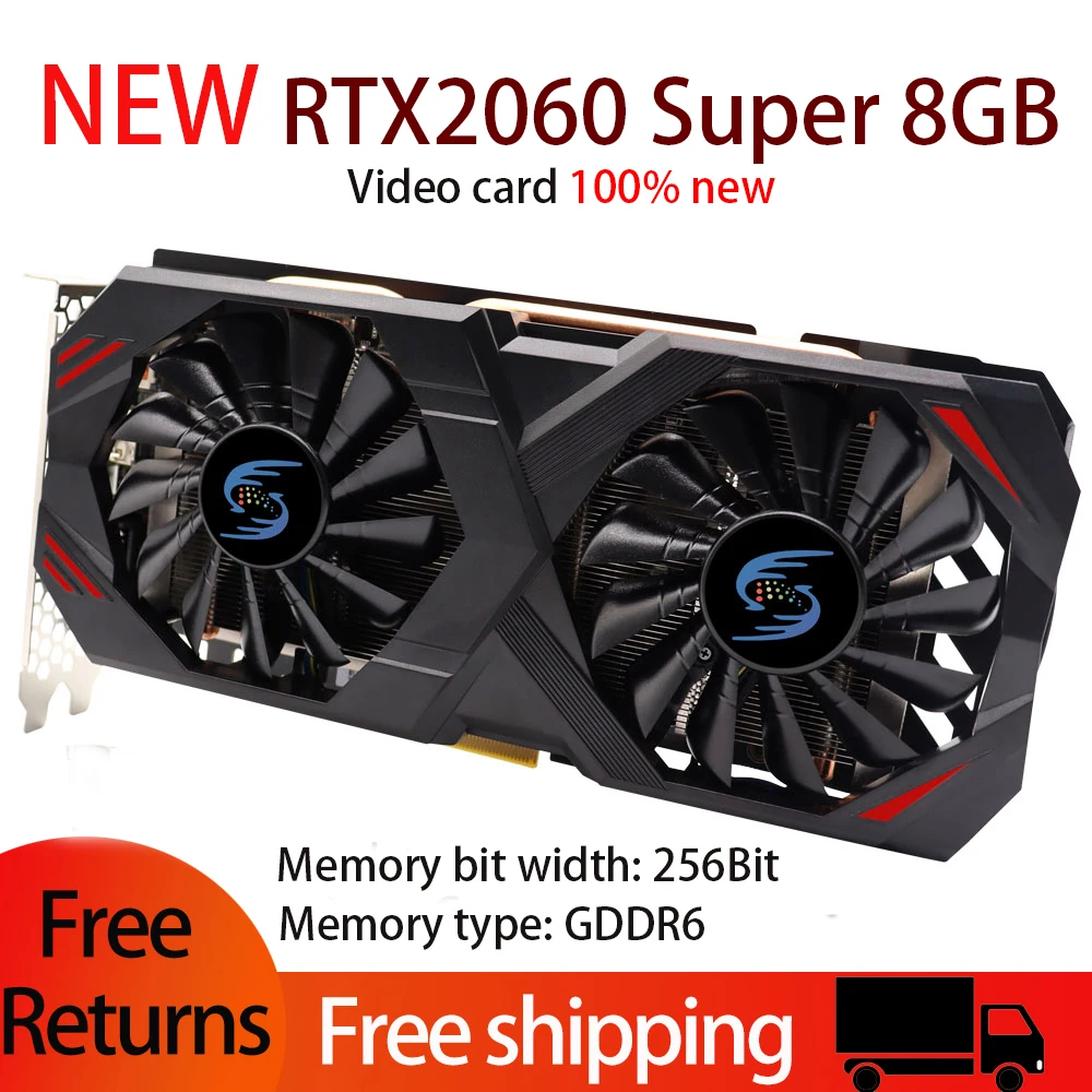 Nuova Scheda Grafica Rtx 2060 Super 8Gb Gddr6 256Bit Pci Express 3.0X16 Scheda Raphic Computer Pc Gaming Video Scheda Grafica Dp + Dvi