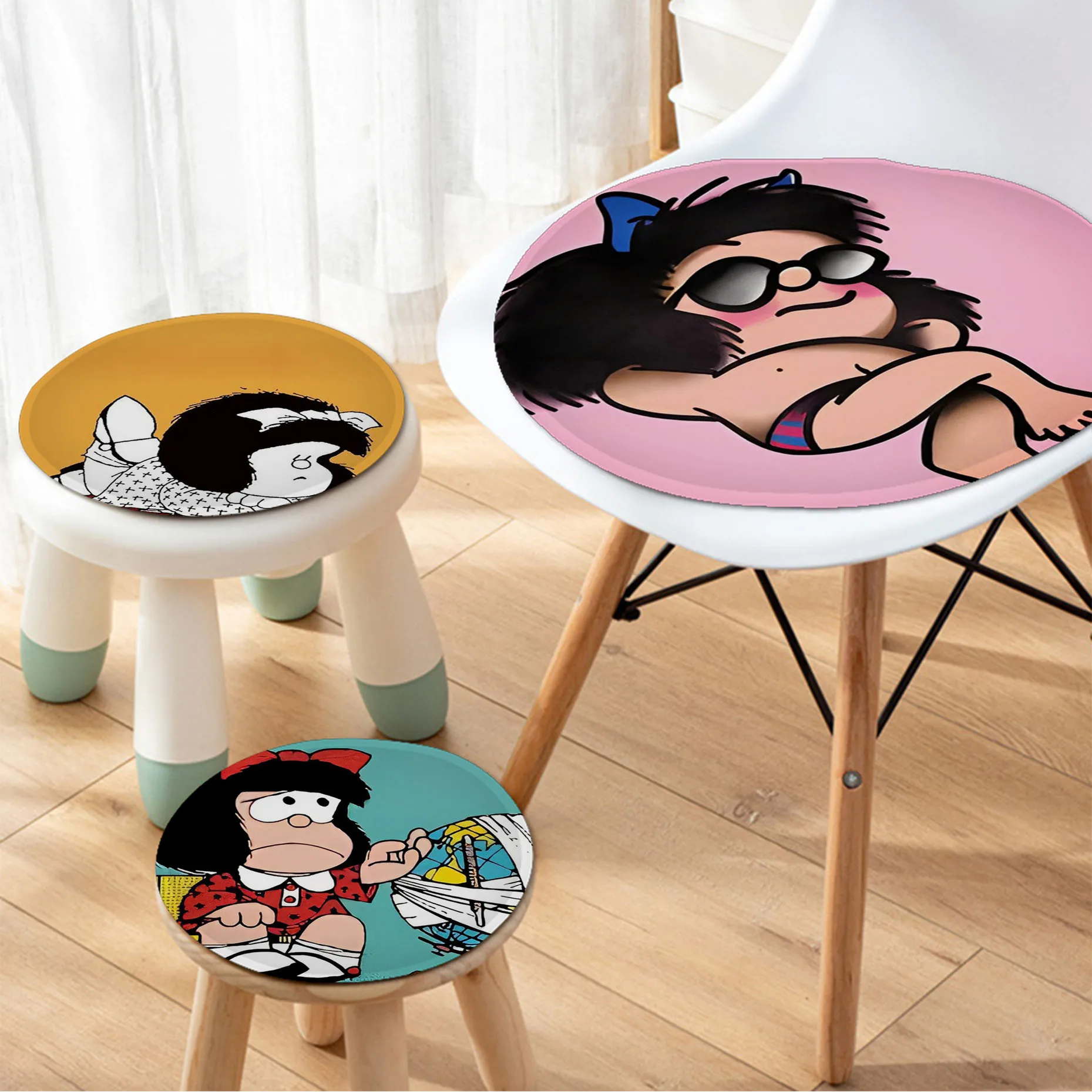 

Mafalda Cushion Mat Square Seat Cushion Office Dining Stool Pad Sponge Sofa Mat Non-Slip Seat Mat