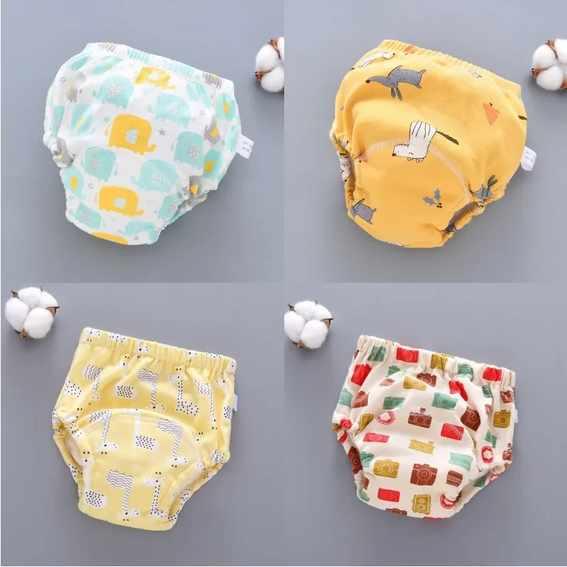 

20pc/Lot Baby Diapers Reusable Training Pants Washable Cloth Nappy Waterproof Cotton Potty Panties