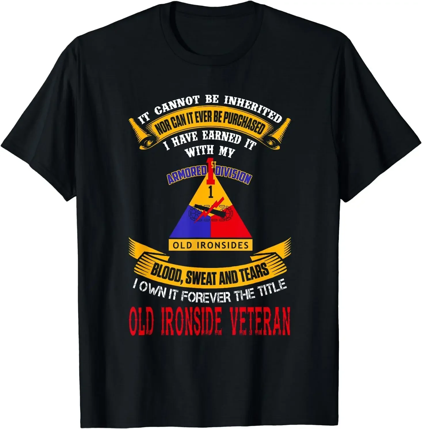 

Old Ironsides 1st Armored Division Veteran T-Shirt Size S-5XL