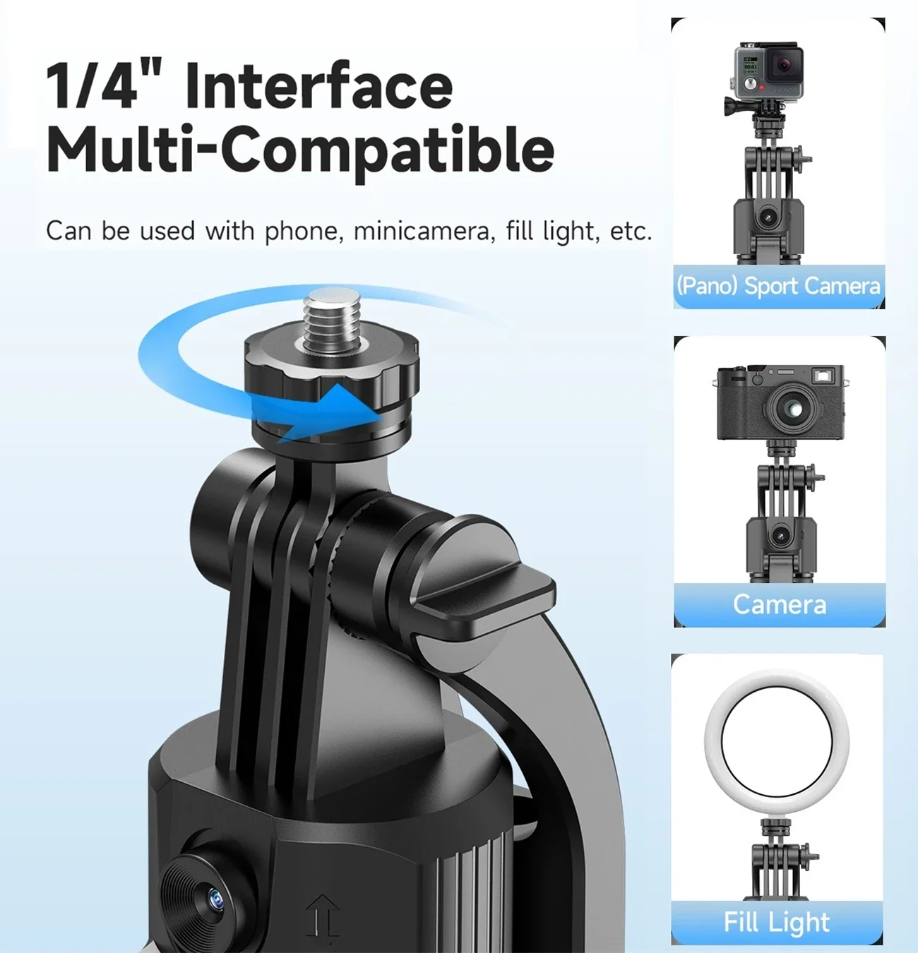 Gimbal Stabilisateur pour Smartphone C17-BK-LED avec LED