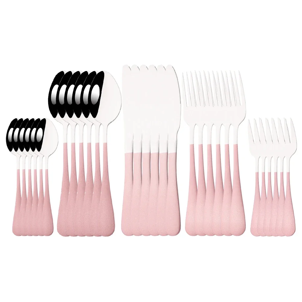 30Pcs Pink Silver