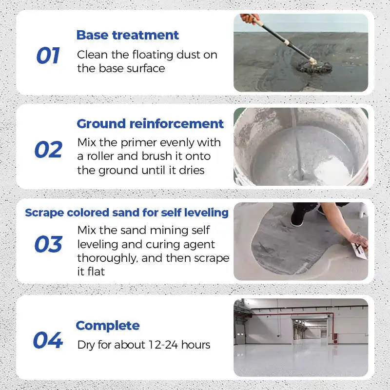 High-Gloss Marble Effect Epoxy Floor Coating 500g Indoor Outdoor Pure Natura Anti Slip Floor Paint epoxy floor coating