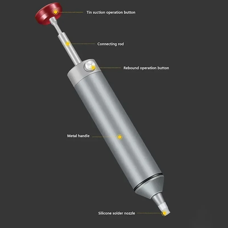 Aluminum Desoldering Pump Suction Tin Gun Soldering Sucker Pen Removal Vacuum Solder Iron Welding Repair Tool