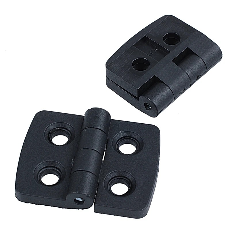 10pcs reinforced black plastic door hinges 40mm x 30mm