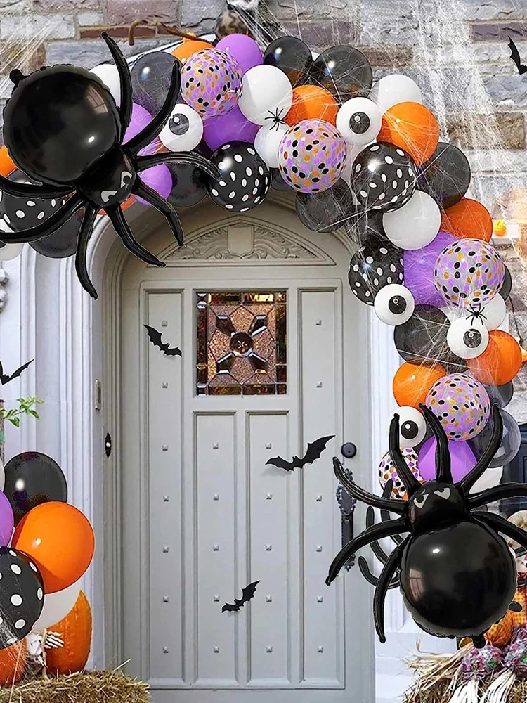 ENLACE Palloncini per Halloween, 5 pezzi, colore nero, decorazione per