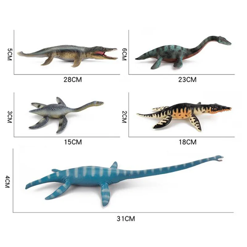 Ancient Prehistoric Marine Life Simulation Dinosaur Model Kronosaurus Plesiosaur Action Figures Children's Educational Toy Gift images - 6