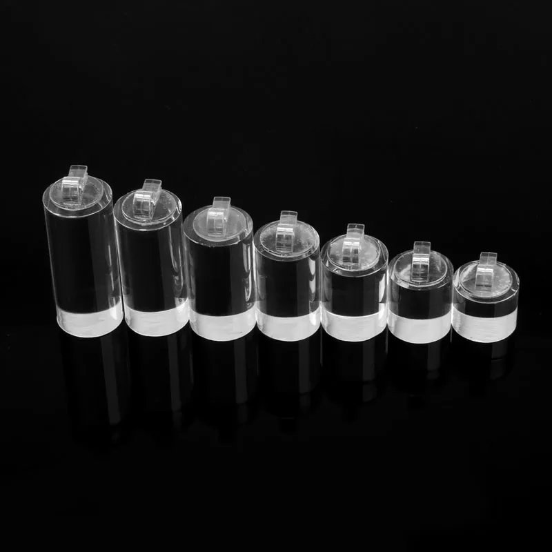 

7x Jewelry Holder Finger Ring Display Stand Clear Holder Showcase Display for Ca