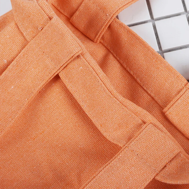 Reusable Canvas Cotton Fabric Shopper Bag Foldable Tote Bag Non-woven Environmental Case Organizer Multifunction Organizer 3