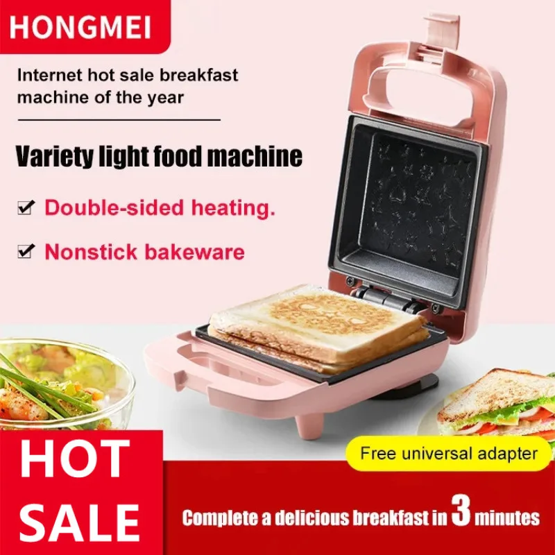 Sandwich machine breakfast machine household frying machine multi-function heating toaster 3