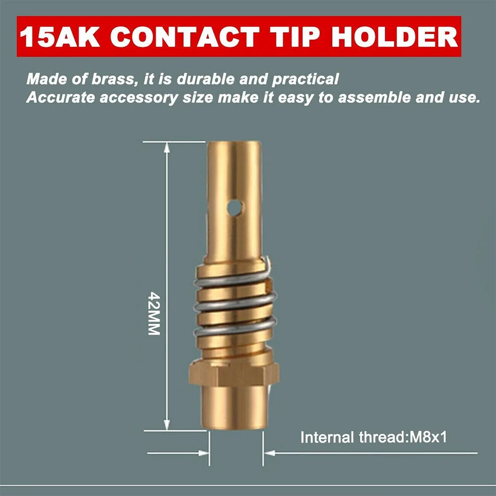 

7pcs/set Mig Contact Tip Consumables MIG Welding MB15 15AK Contact Tip 0.6/0.8/0.9/1.0/1.2mm Welding Nozzle Tip Holder