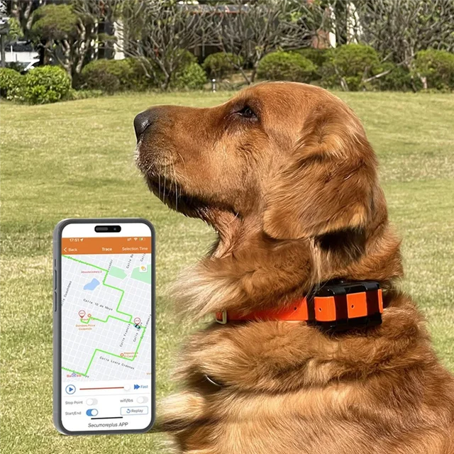 CQMF-Pet Big Dog Farm Animal Collar GPS Smart Mini Anti-Lost Waterproof GPS Tracker Alarm Tag Wireless Finder Locator 2