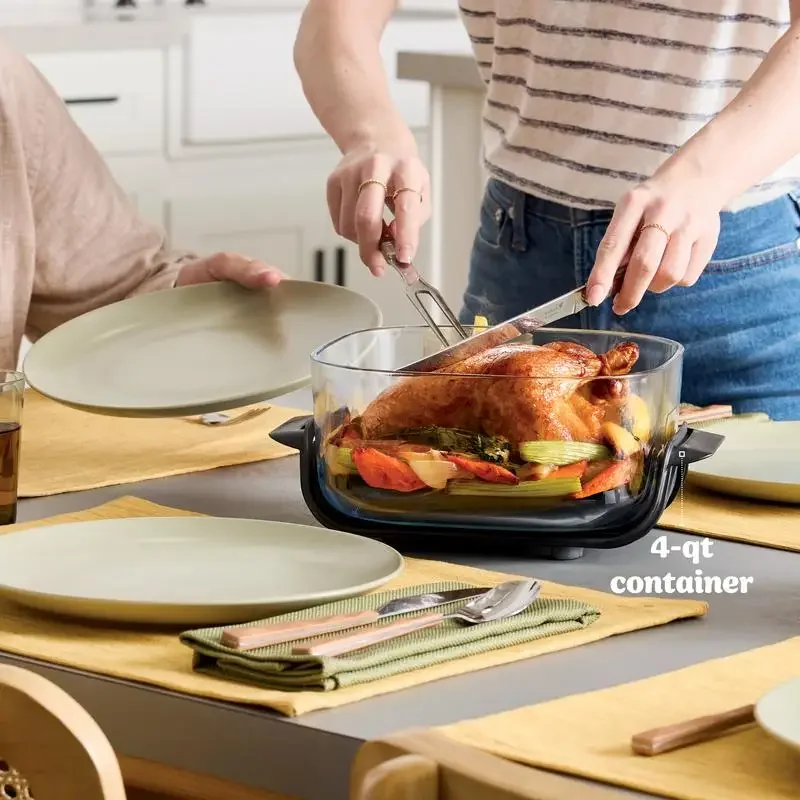 Ninja Crispi 4-in-1 Portable Glass Air Fryer Cooking System, 4 QT& 6 Cup Glass Containers with Storage Lids,Easy Meals,Microwave 6