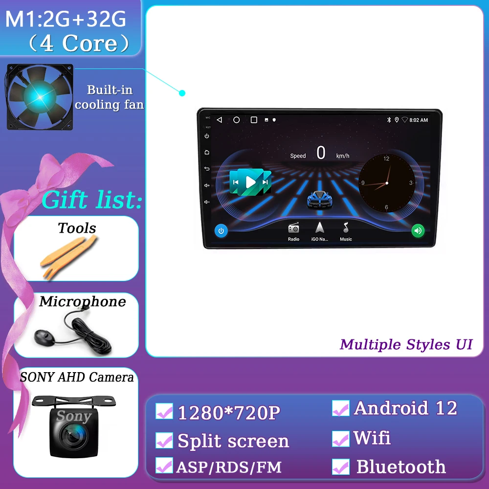 Android12 Per Gaz Gazelle Next 2013 - 2021 Multimedia Car Monitor Screen Lettore Autoradio Gps Tv Player Navigazione Stereo Radio