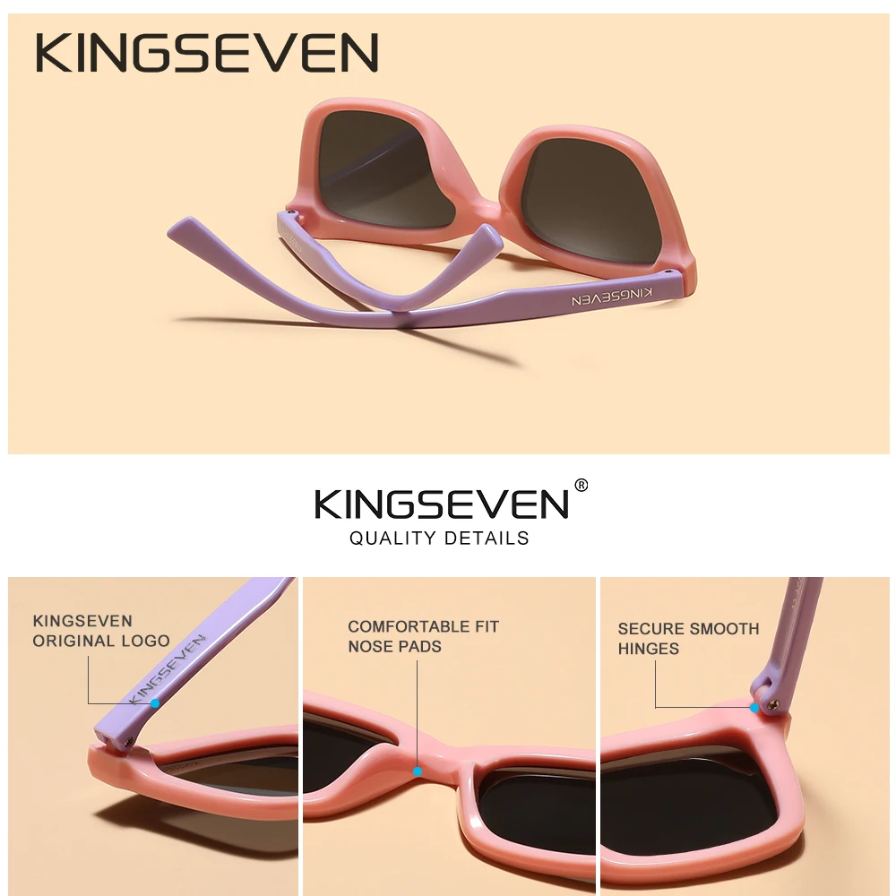 Kids Sunglasses Children Sunglasses KINGSEVEN Brand Children Sunglasses polarized Girls Cat Design Glasses Decorative Sun Glasses For Boys Gafas De Sol UV400