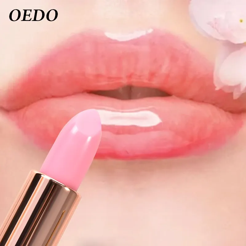 OEDO Rose Peptide Nourishing Color Lip Balm Moisturizing lasting Water proof Natural  lip gloss makeup lip balm Cosmetics 3.5g