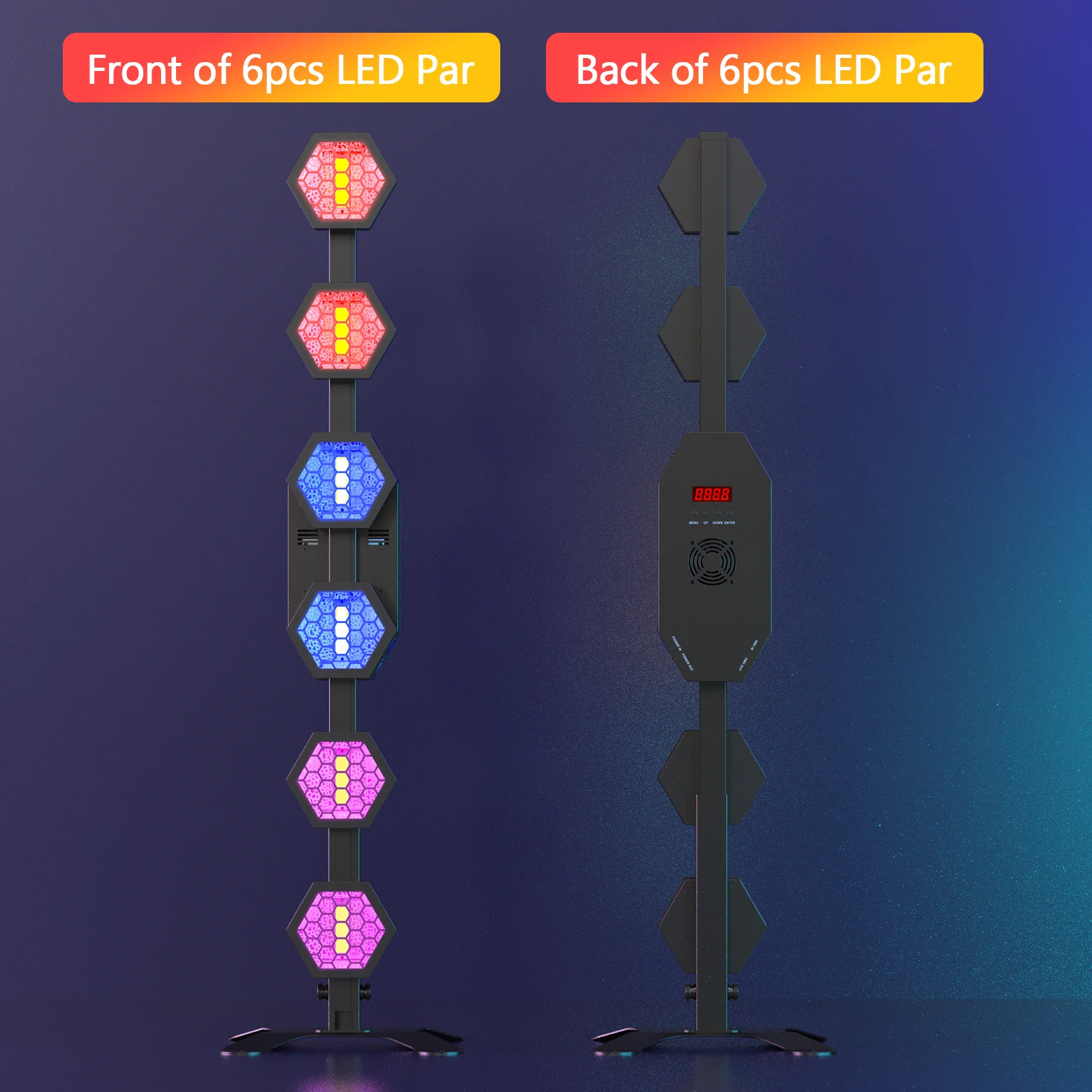 2PCS 240W Linear Vintage Light RGB 3 in 1 Stage Lighting Effect COB LED Lighting for Disco KTV Party Concert Wedding Theater 6