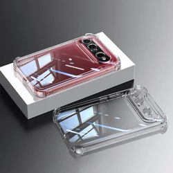 Shockproof Airbag Silicone Luxury Phone Case - High Quality Transparent Back Cover for Huawei Pura X View (Clear)