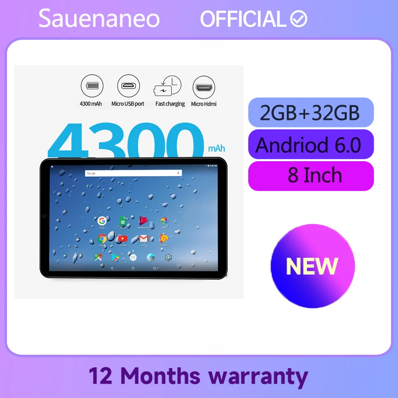 Hot Tablet Da 8 Pollici 2Gb Ram 32Gb Rom Android 9.0 Tablet Pc 4300Mah Batteria Google Play Versione Globale Tablet Pc