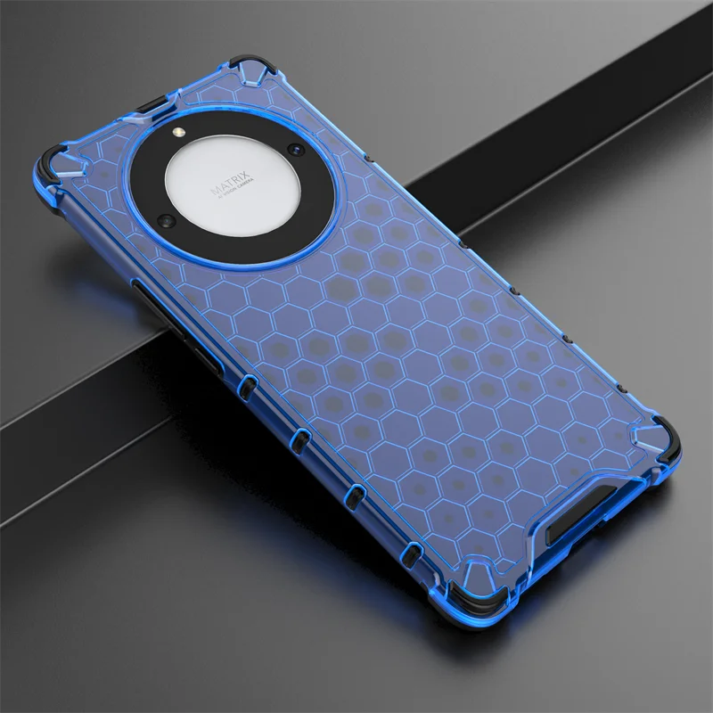 Honeycomb Shockproof Translucent TPU Armor Case - Durable Protective Cover