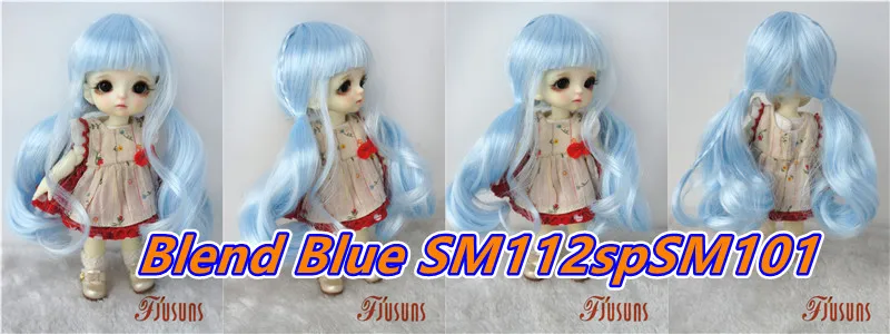 JD337 1/8 1/6 1/4 1/3 Long Pony Braids synthetic mohair BJD wigs OB11 YOSD MSD SD DOD Blythes Doll accessories