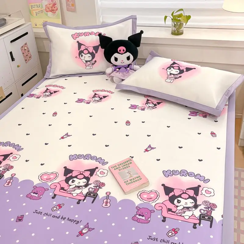 

1 2Pcs Pillow Cover Kawaii Hello Kitty Kuromi Washable Soft Mat Cute Cinnamoroll My Melody Cartoon Bed Cover Toys for Girls