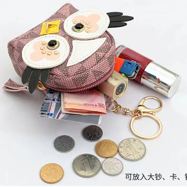 Wholesale Women's Owl PU Leather Zipper Coin Purses