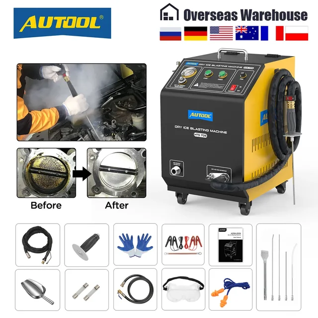 AUTOOL HTS705 Dry Ice Blast Cleaning Machine Engine Throttle