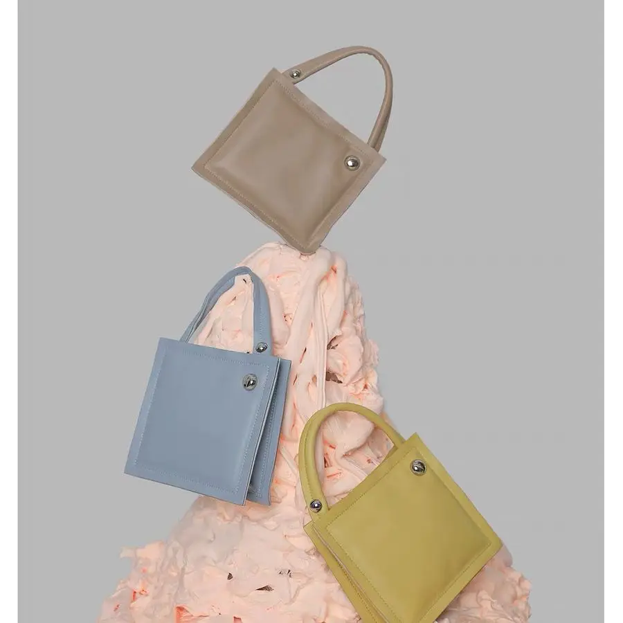 Women Bag Summer New Simple Office Lady Casual SOFT Zipper Square Shoulder Bag Handbag Purse Euro-America Style Women Bag