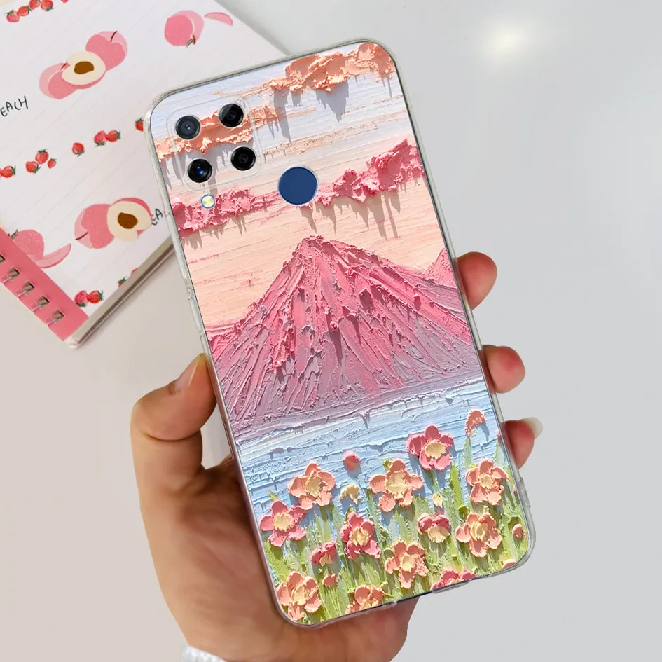 Fashion Marble Butterfly Flower Soft TPU Phone Case Silicone Cover