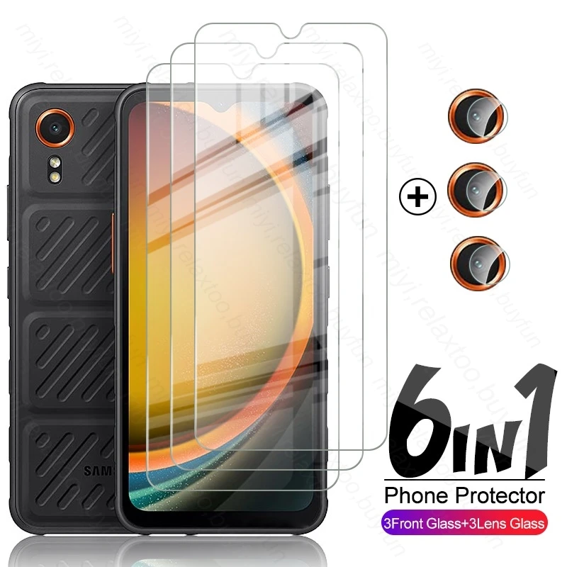 

Для Samsung Galaxy Xcover7 5G Glass 6 в 1 закаленное стекло Защита для экрана Sumsung Samung Xcover 7 X Cover7 SM-G556B стекло для камеры